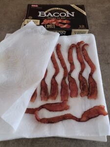 precooked bacon after microwaving